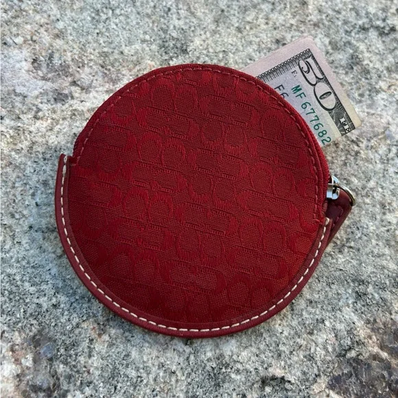 COACH Red Coin Purse - Picture 4 of 4